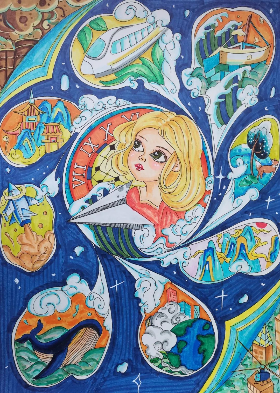 中学生环保绘画优秀作品（初中组）