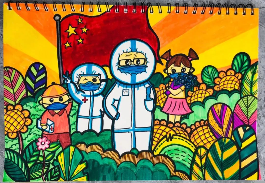 致敬最美逆行者主题绘画作品