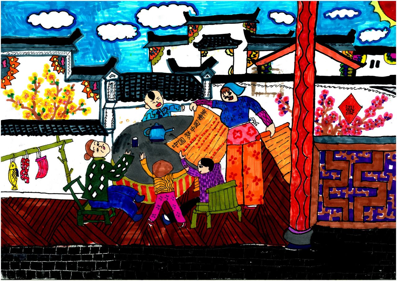 “弘扬传统文化 共圆中国梦”绘画获奖作品
