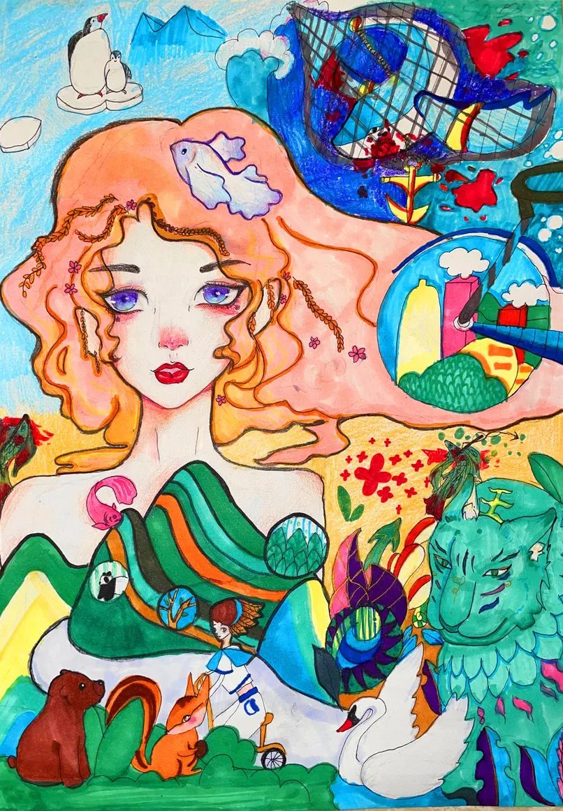 关于生态环保主题绘画获奖作品