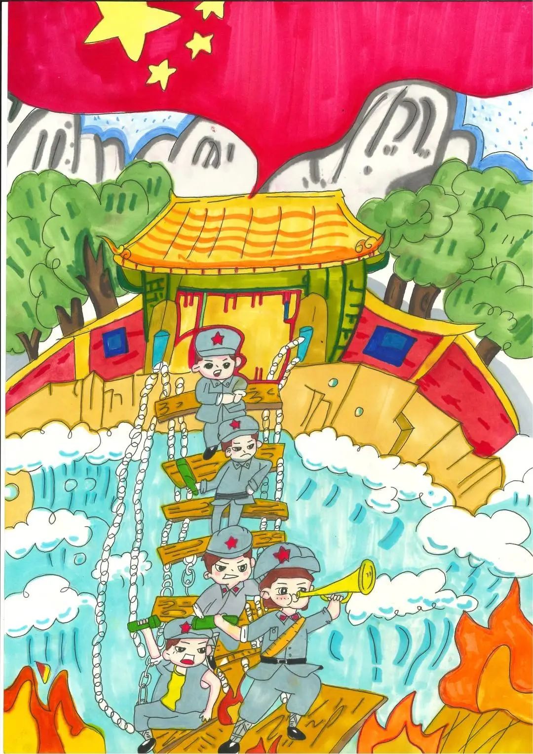 “弘扬红军精神 讲述革命故事”绘画作品