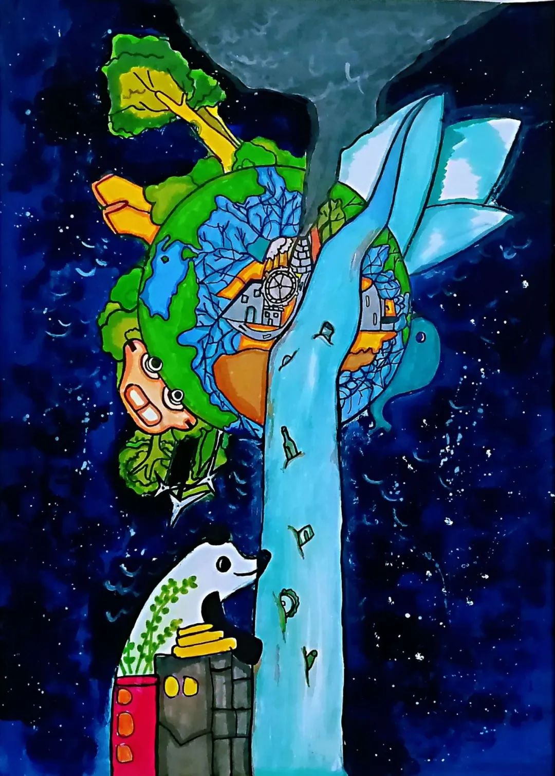 小熊猫儿童画