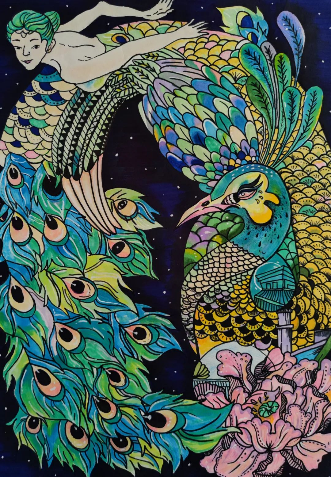 “风情孔雀舞 灵动的身形”绘画大赛获奖