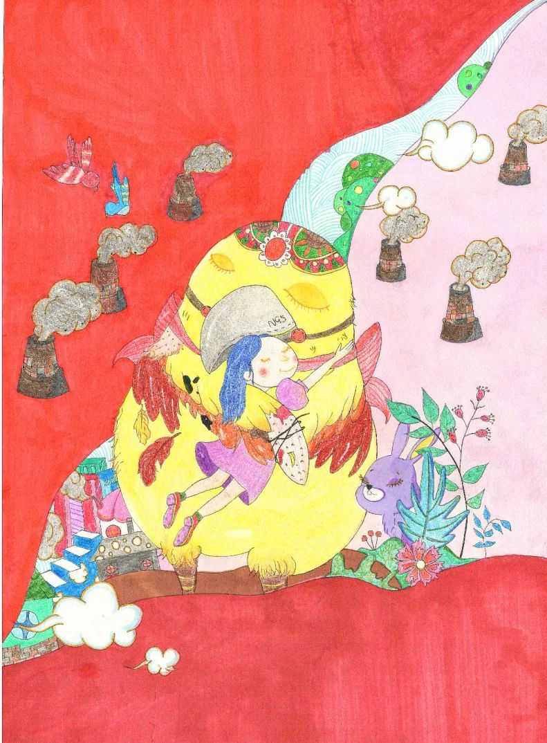 动物儿童画