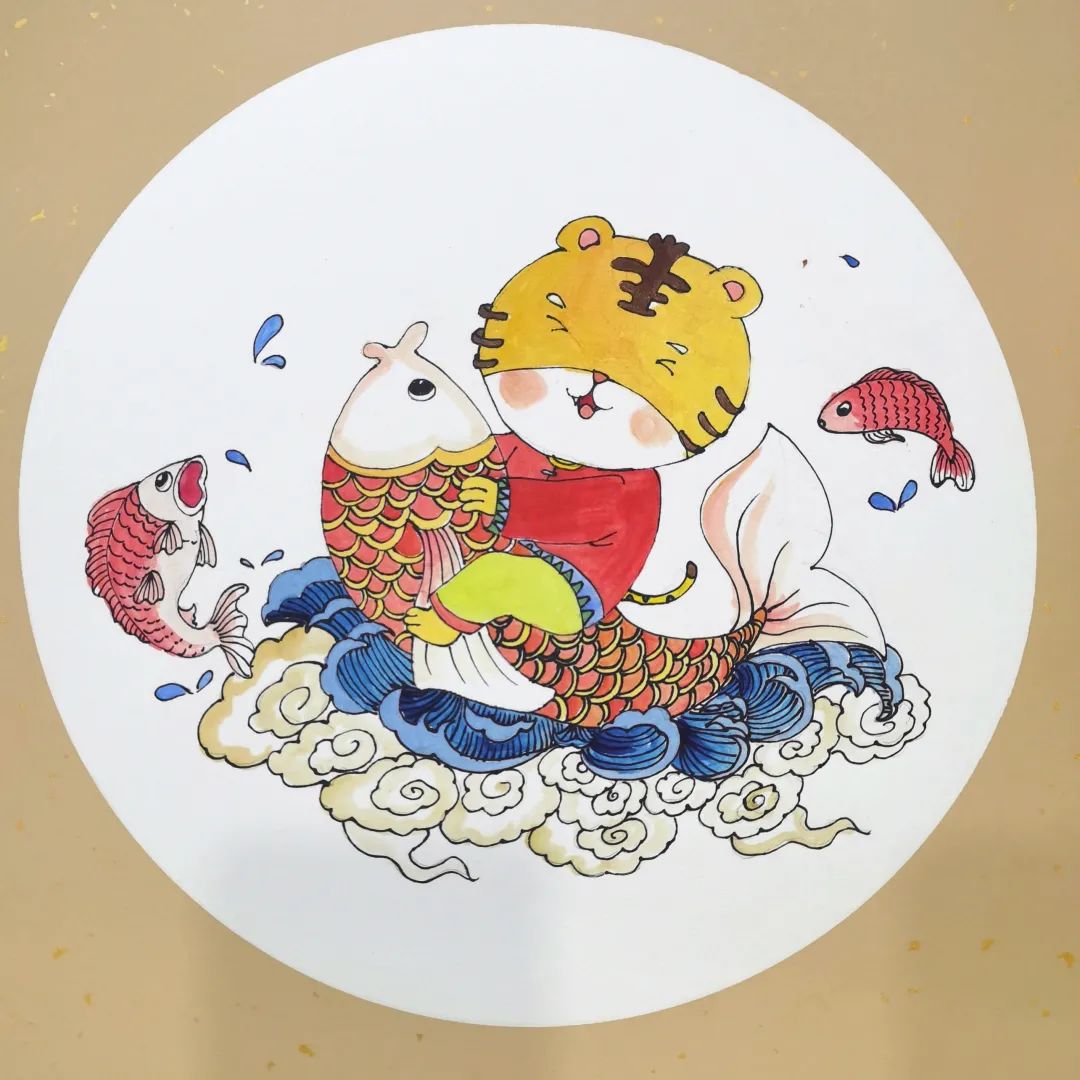 简单又好看的虎年春节儿童画大全