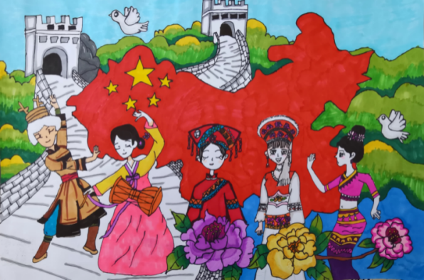“民族团结一家亲”主题儿童画获奖作品
