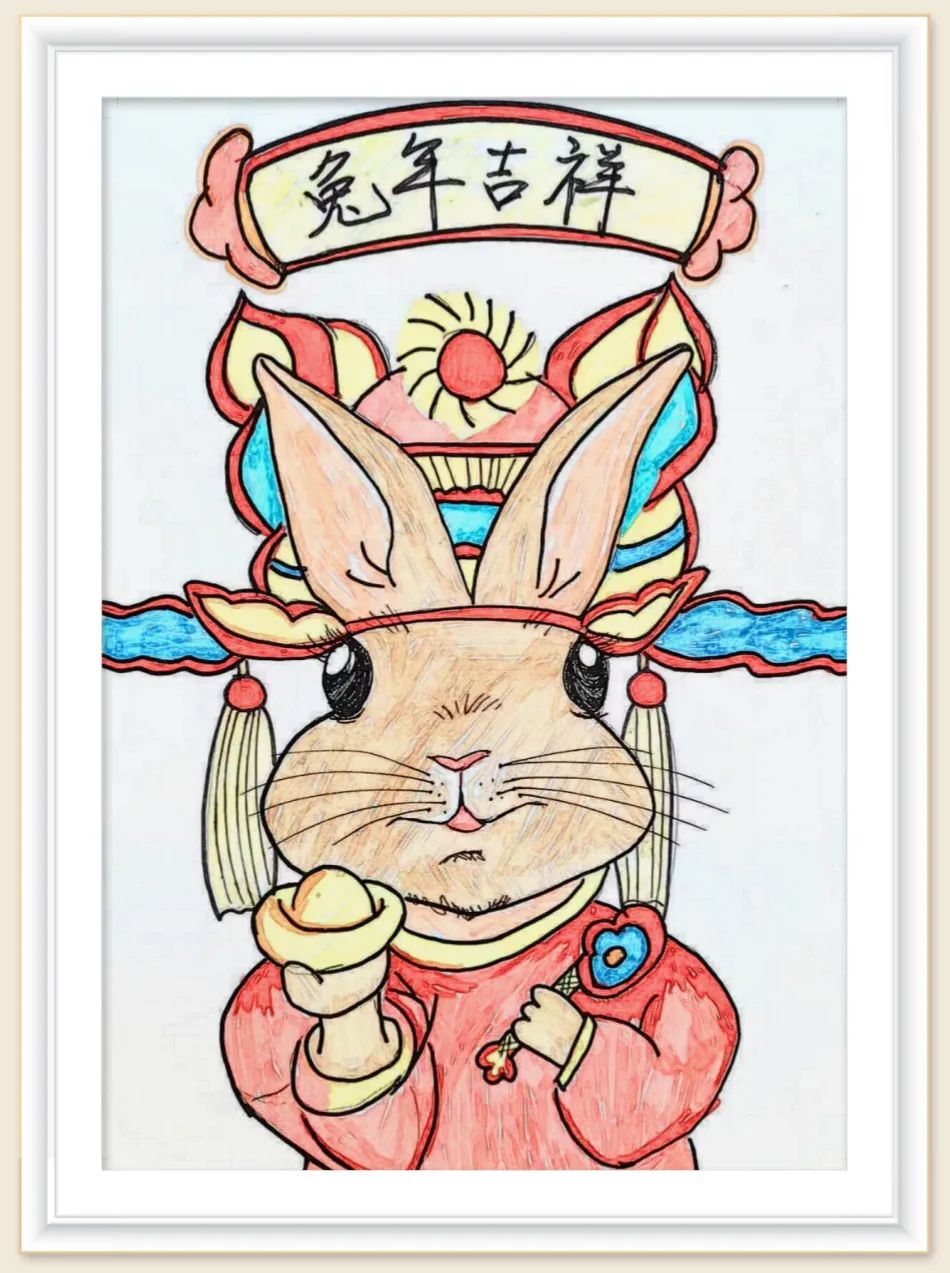 关于2023兔年绘画图片