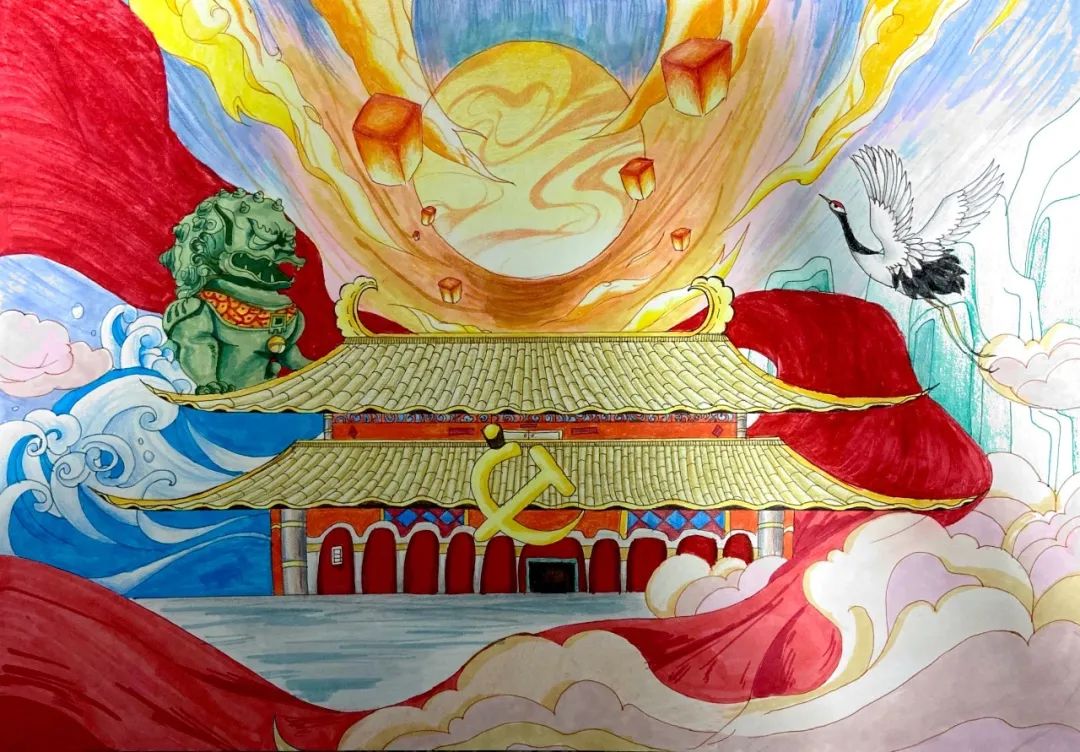 2022中秋节主题画一等奖作品（低年级组）