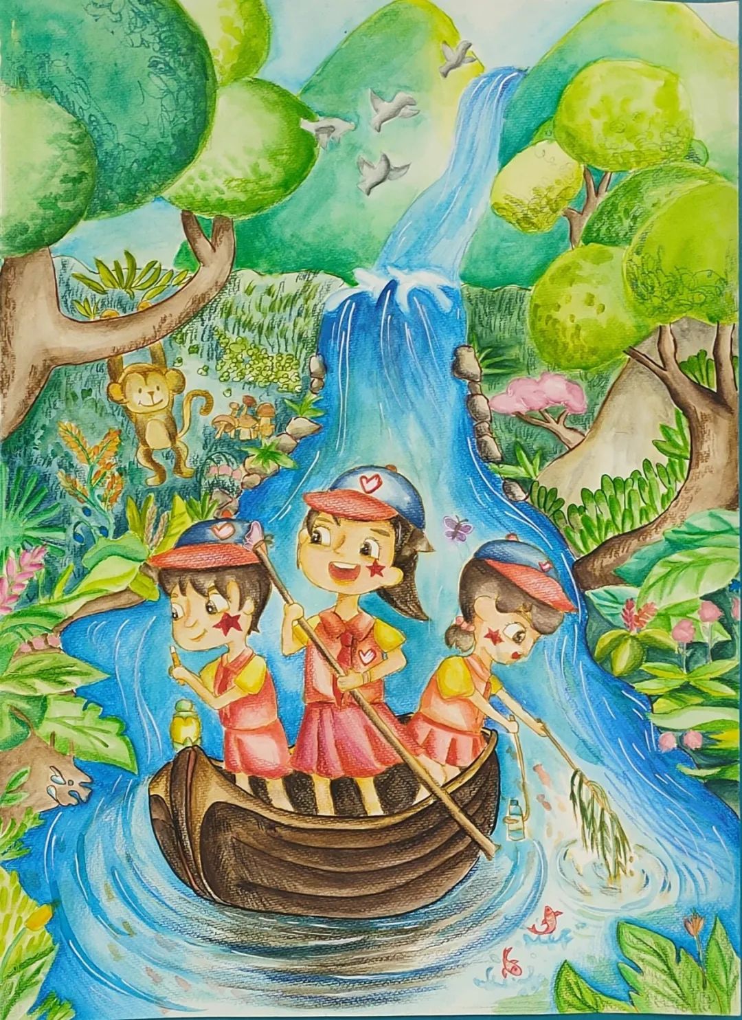 关于环保主题儿童画一等奖作品