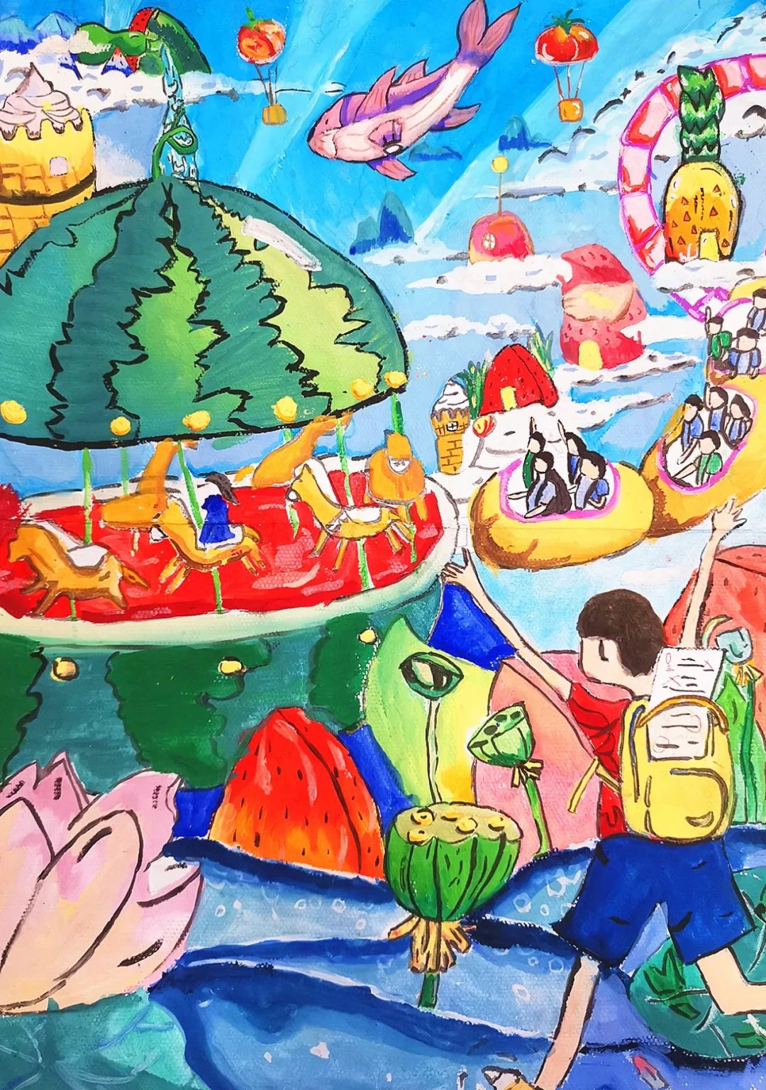 保护环境生物多样性少儿绘画