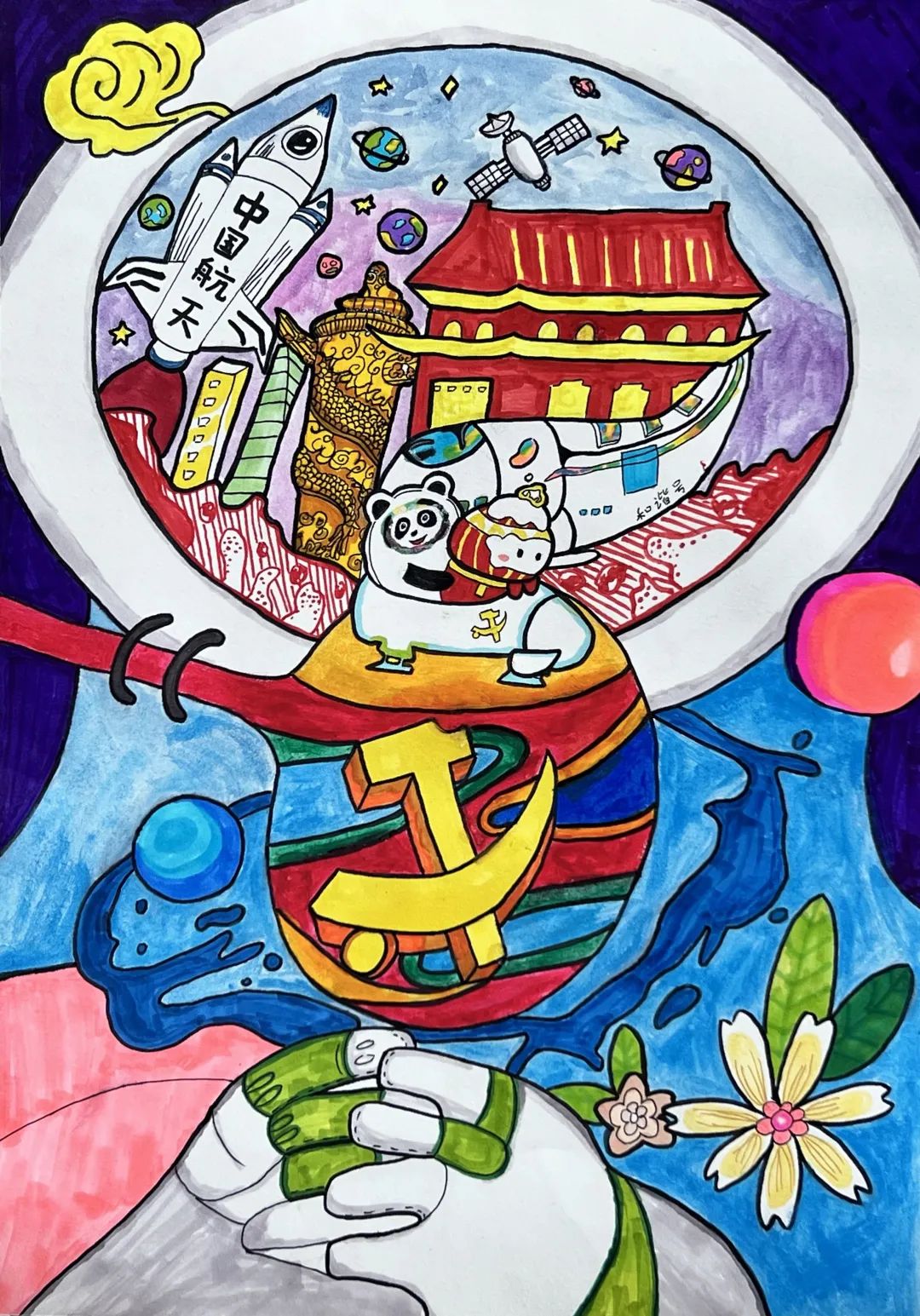 “童心冬奥 共迎未来”一等奖绘画作品