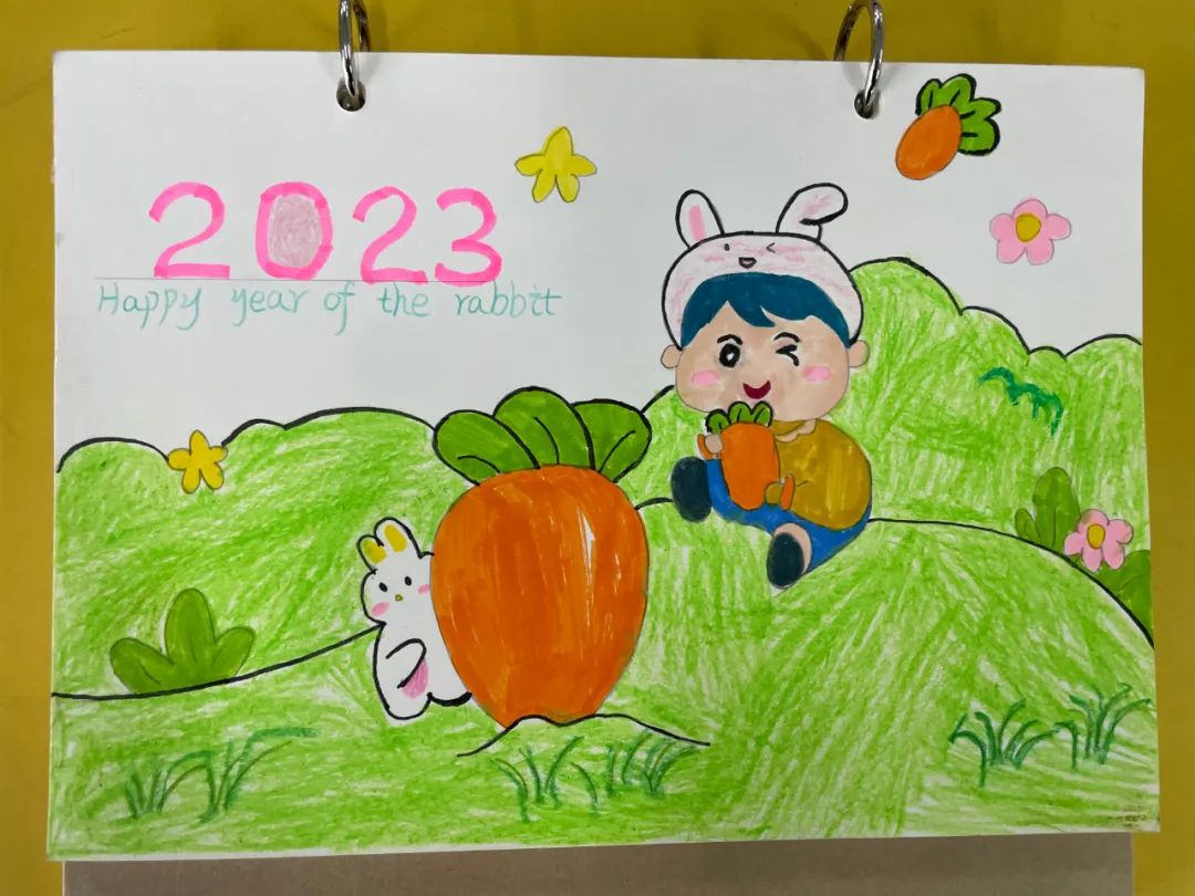 以2023兔年为主题的一张英语小报	