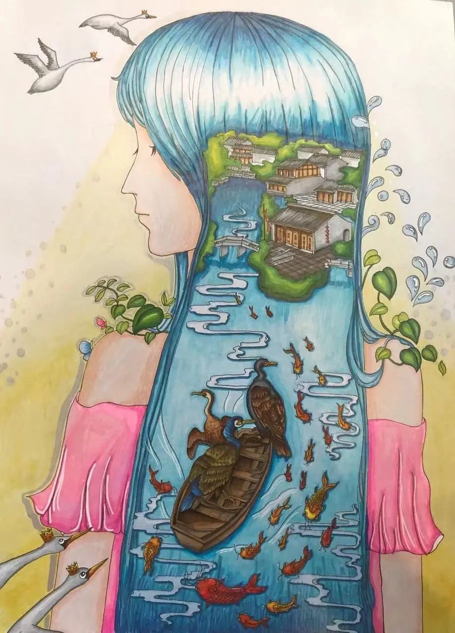 环保为主题的创意绘画作品图片