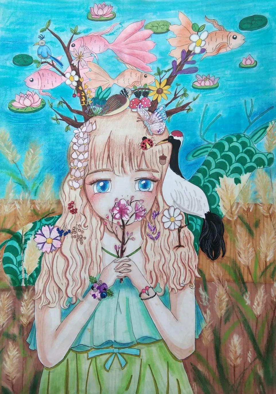 关于湿地的主题创意儿童画