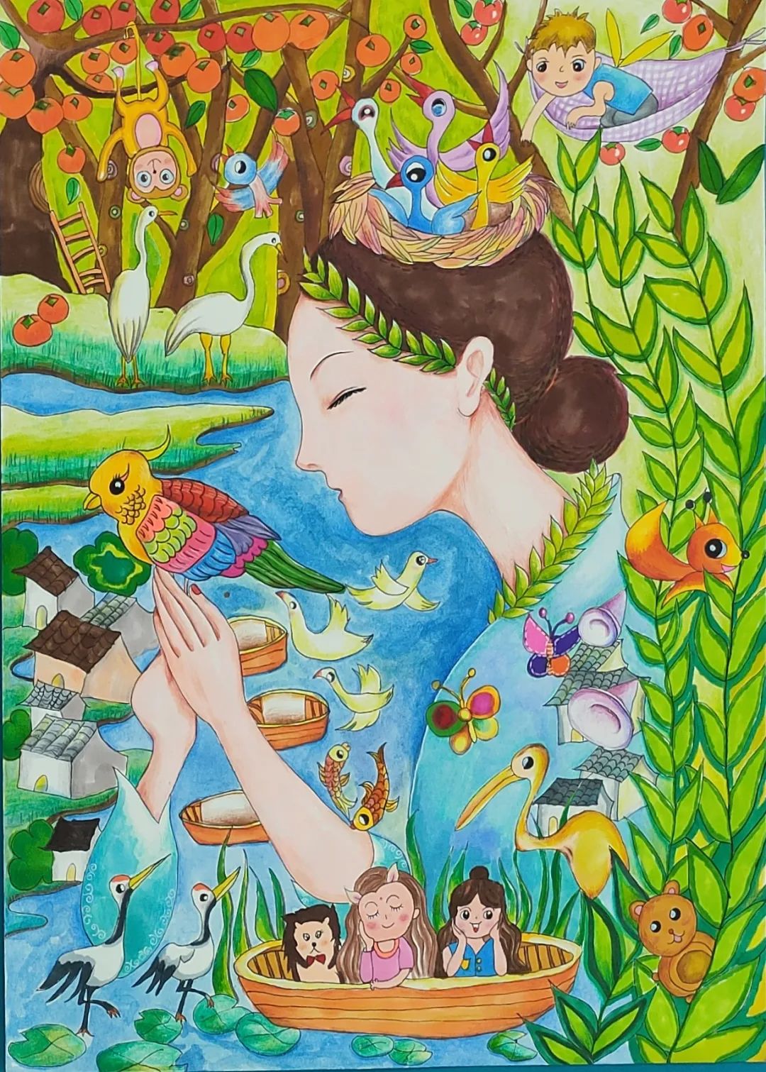青少年环保绘画图片简单好看