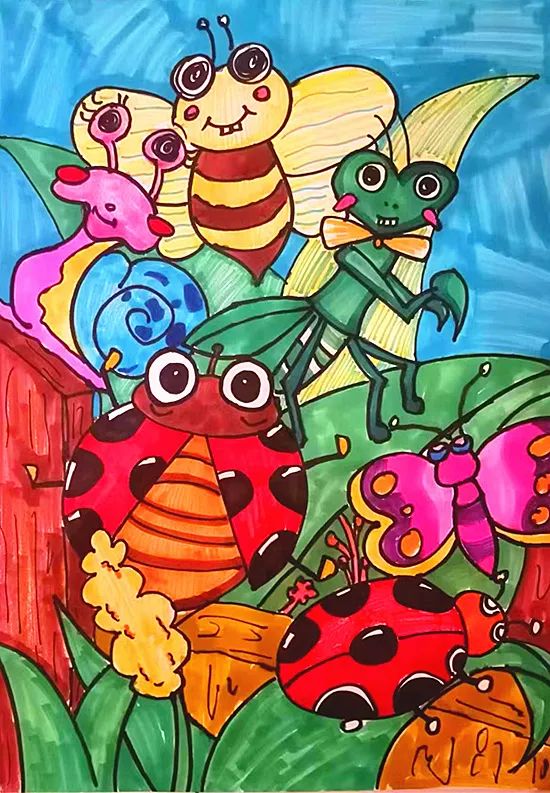 简单好看的保护昆虫绘画获奖作品