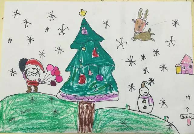 小学生圣诞节儿童画画图片