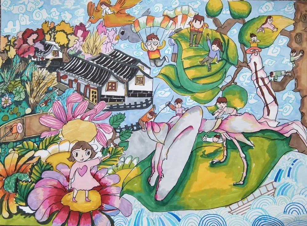 “保护湿地 就是保护我们的家”绘画图片