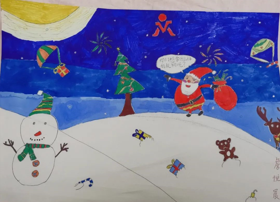 幼儿园圣诞节主题儿童绘画