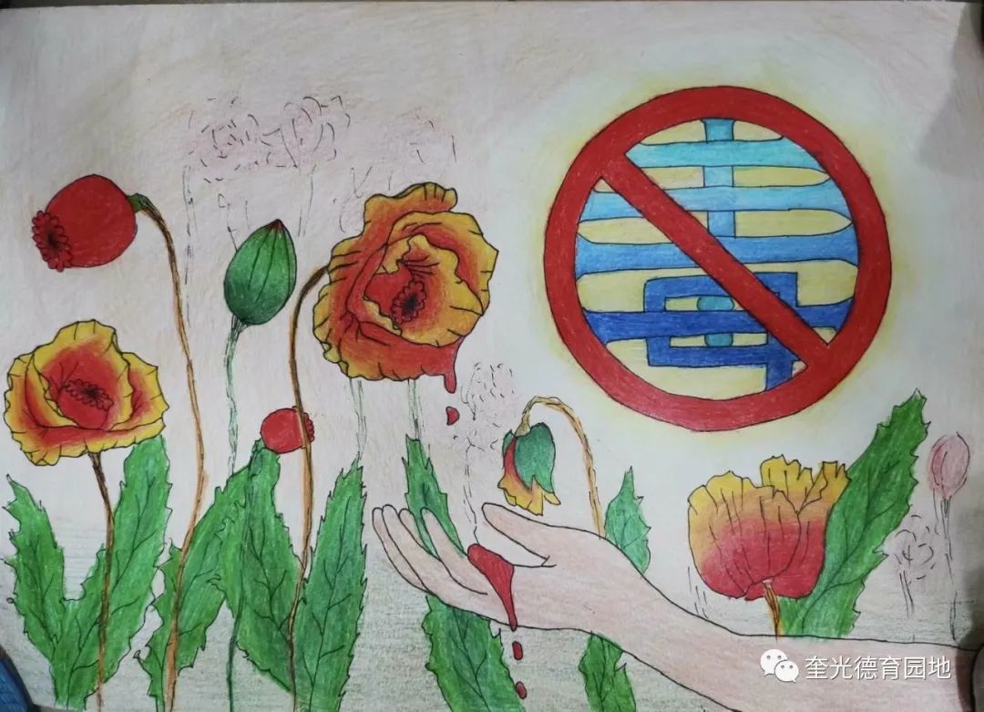 加强全民禁毒宣传的优秀绘画作品