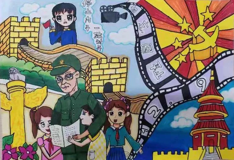 “一二九运动 停止内战 一致对外”绘画作品精选
