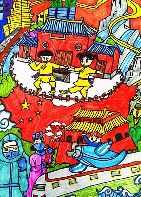 美丽中国儿童绘画作品
