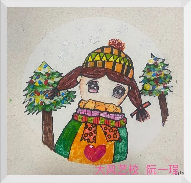 圣诞节主题可爱卡通画作品之三