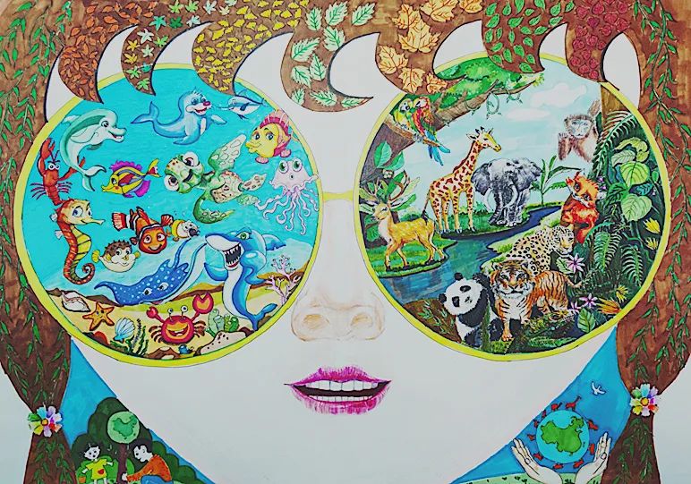 我心中的美丽世界环保主题绘画作品