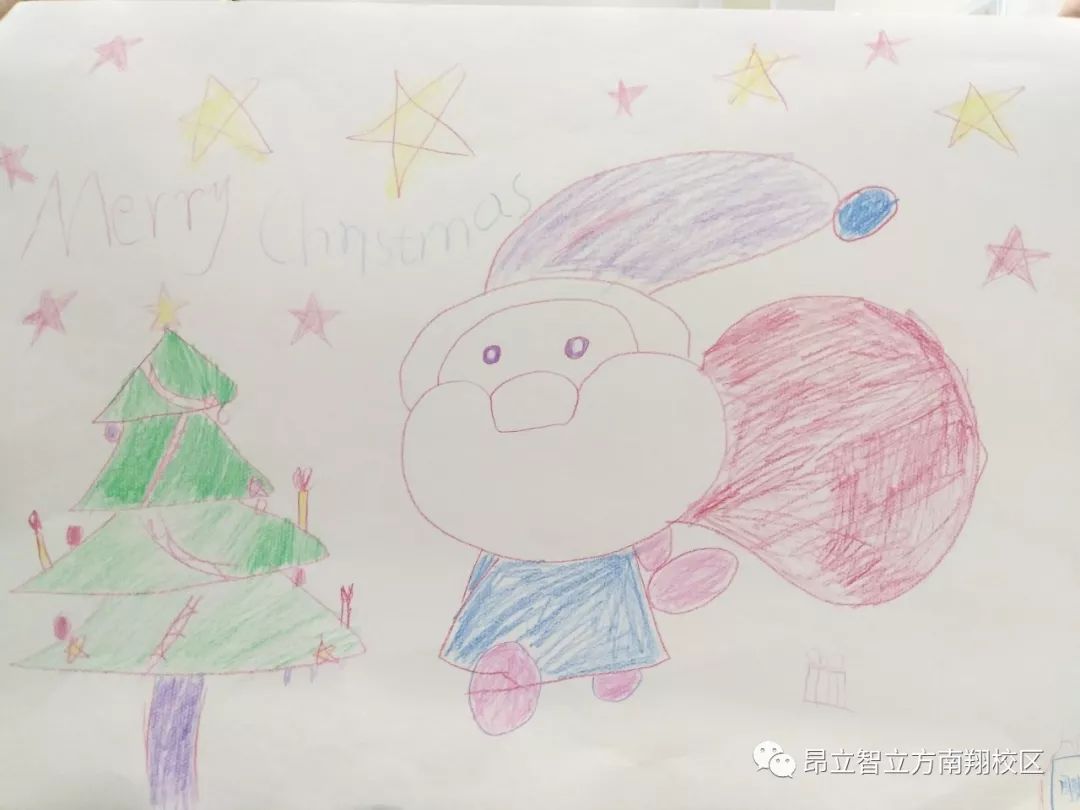 幼儿园儿童画作品——圣诞快乐