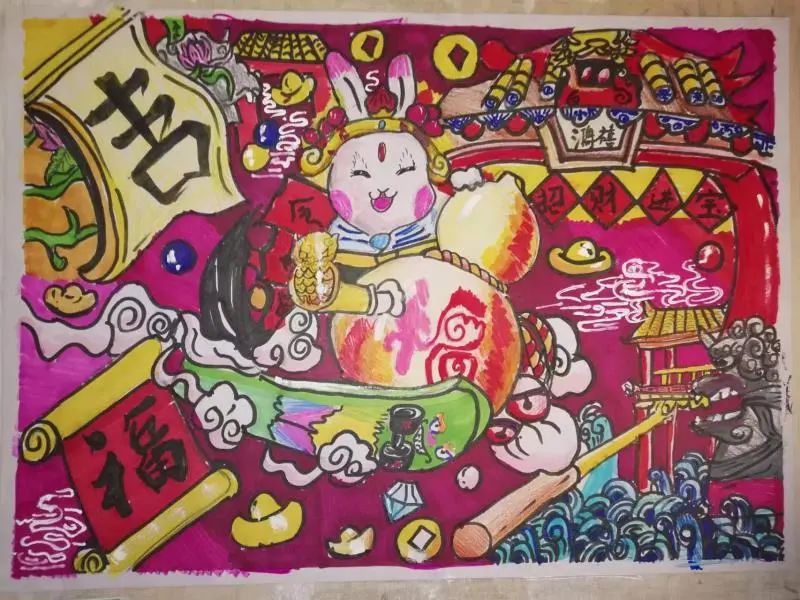 2023年兔年主题绘画参赛作品
