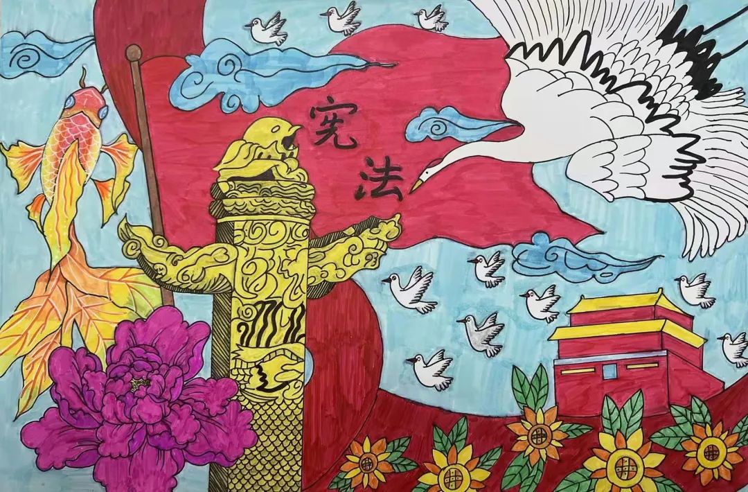 关于宪法的儿童绘画