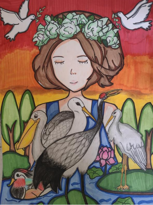 七年级保护生态环境绘画大赛获奖作品