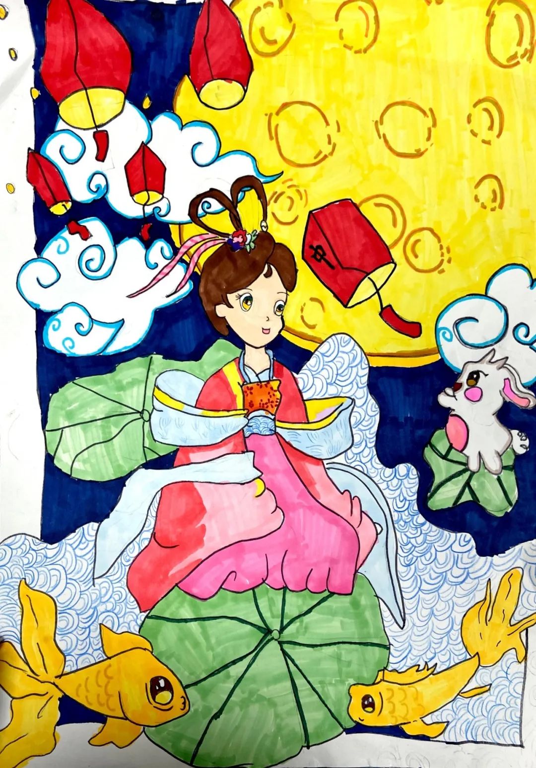 简单又好看的中秋画