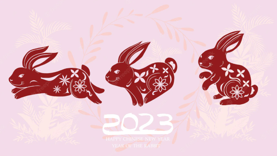 2023新年春节兔年海报插画设计优秀作品