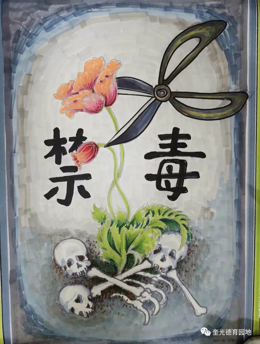 加强禁毒宣传教育的绘画作品大赛