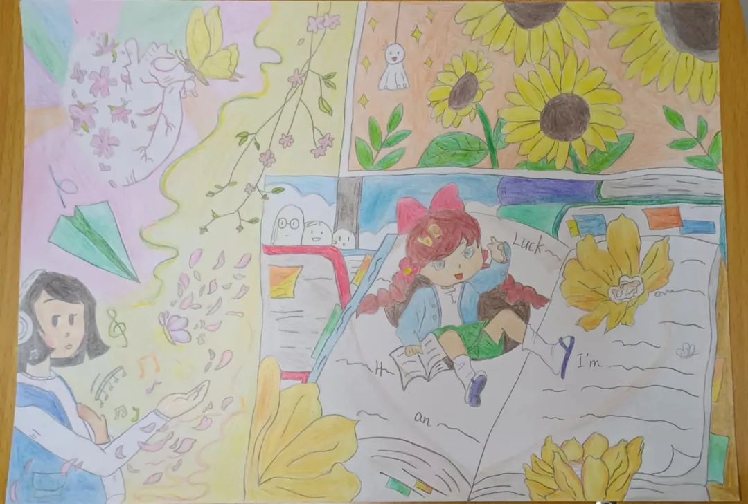 “歌唱祖国绘画”青年作品图片