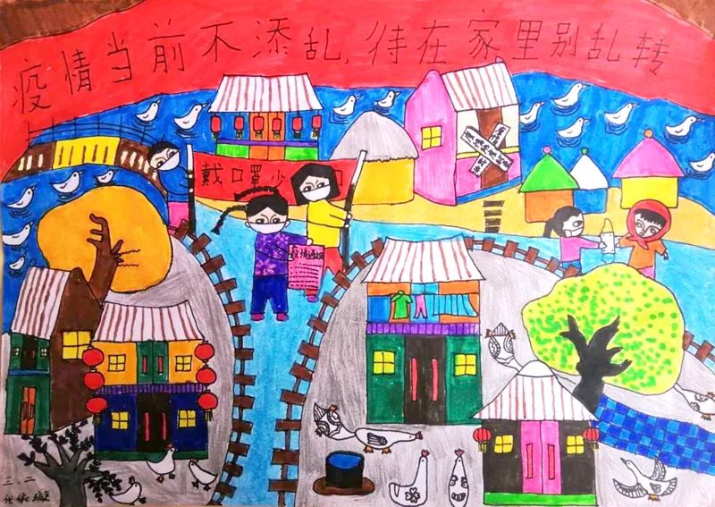 简单又好看的抗疫画图片