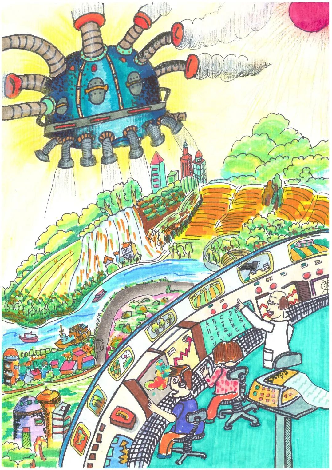世界水日主题创意画优秀作品
