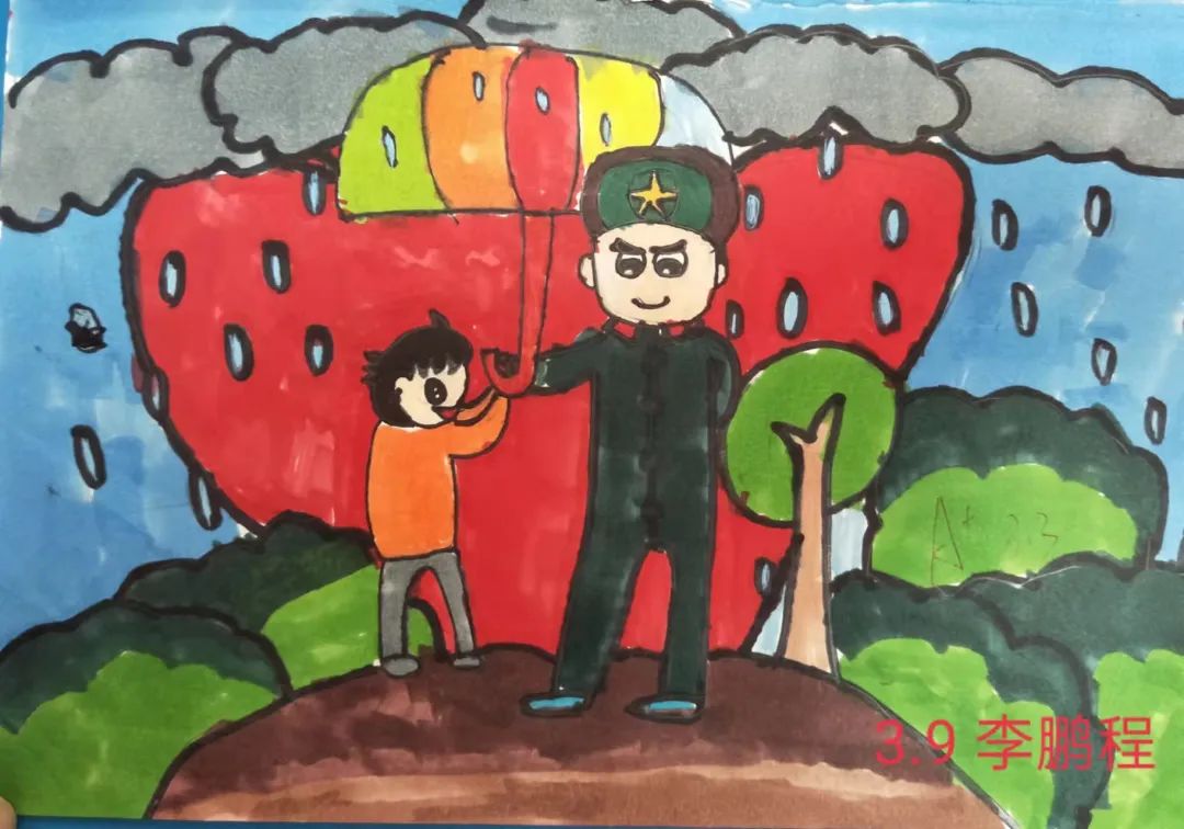 一年级关于学雷锋绘画图片