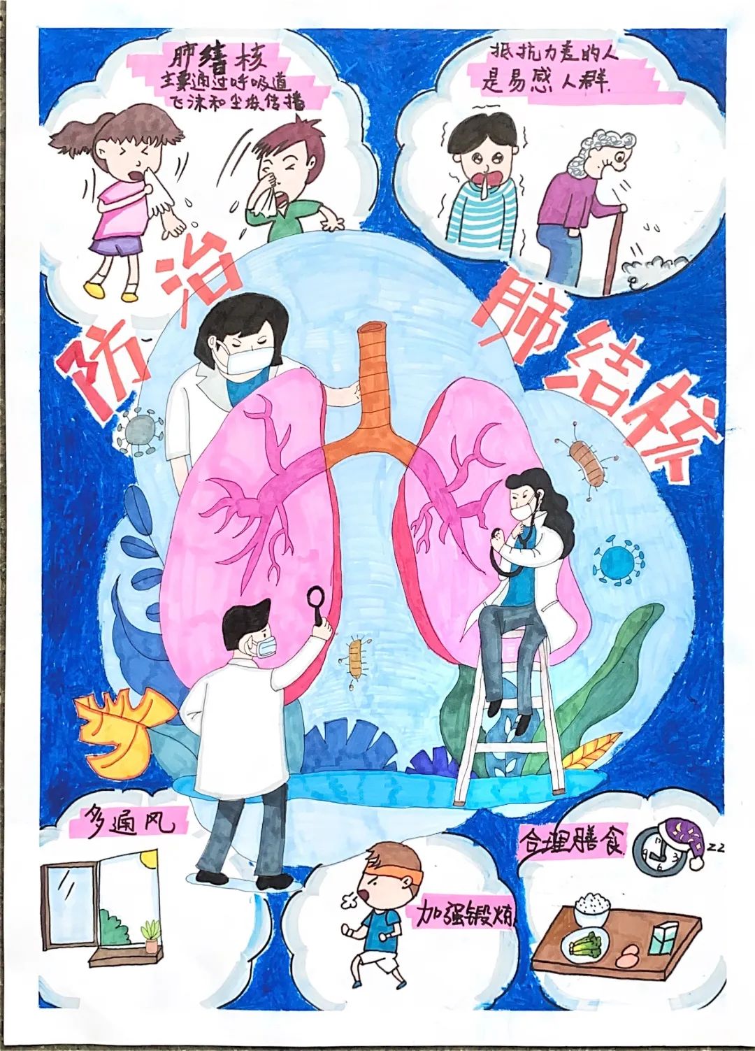 3月24日世界防治结核病日绘画