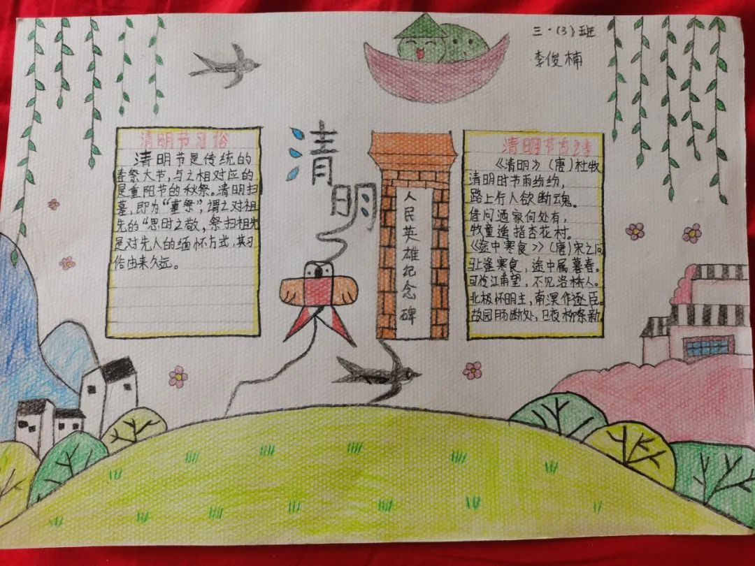 清明节儿童画图片作品欣赏