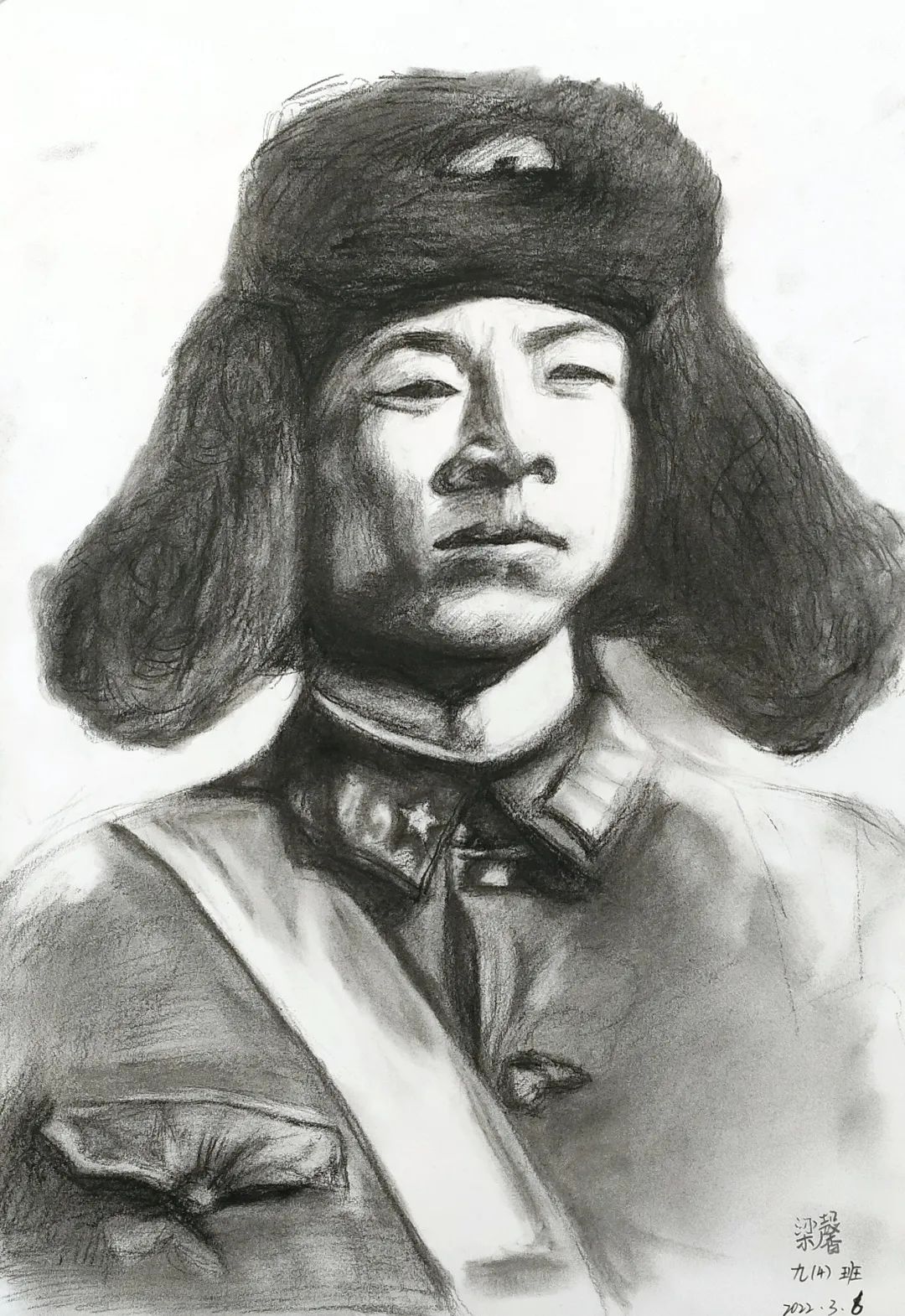 关于雷锋的画画图片（素描）