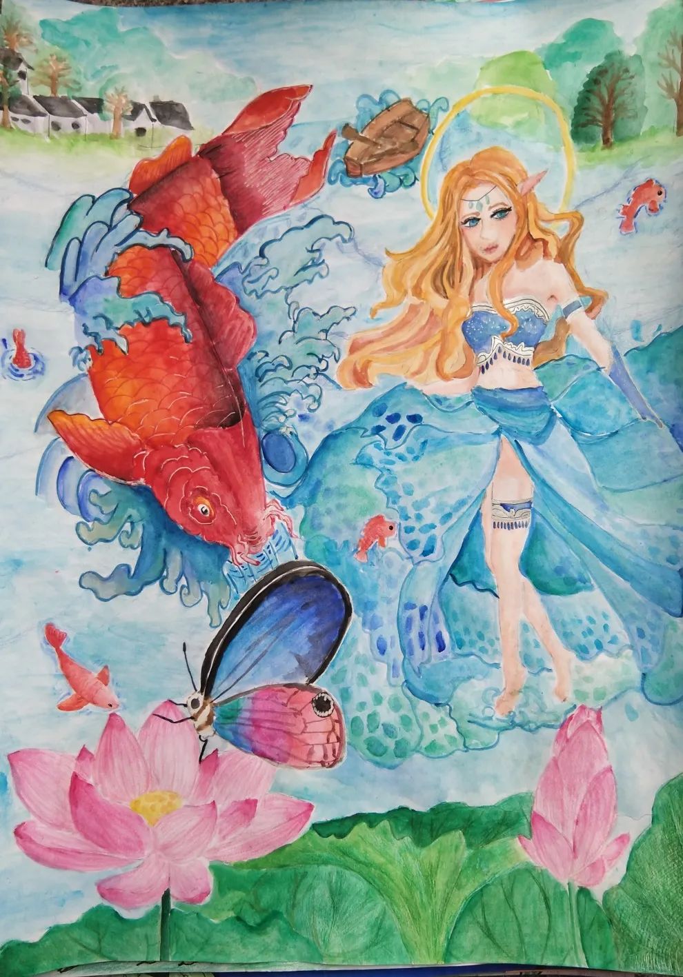 保护湿地主题青少年绘画大赛作品好看