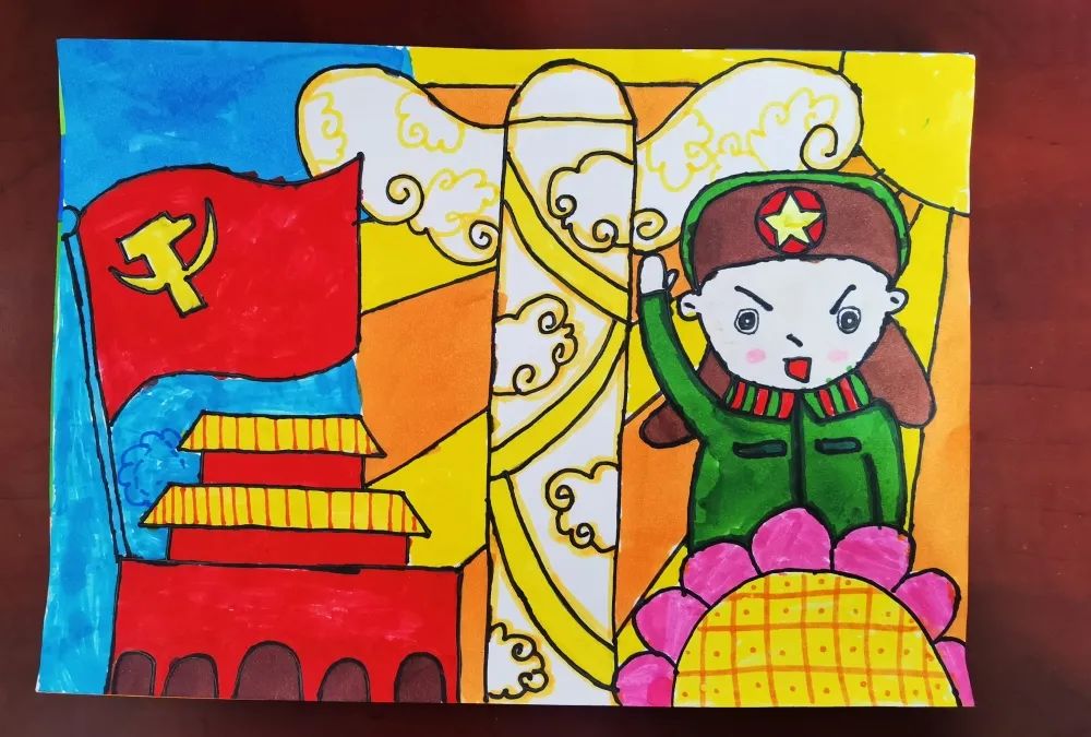 二年级学雷锋儿童画作品欣赏