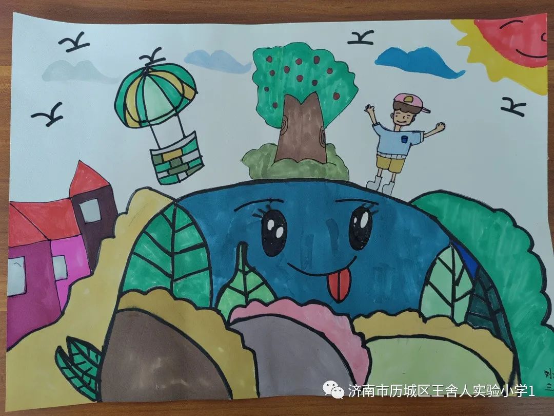“植树造林 美化地球”儿童绘画优秀作品