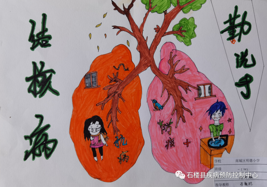 关于结核病的预防治疗的儿童画