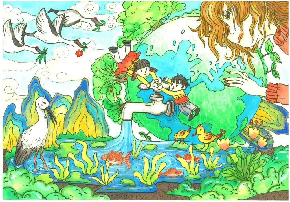 《童心童画 稚笔生花》儿童生态环保主题画画