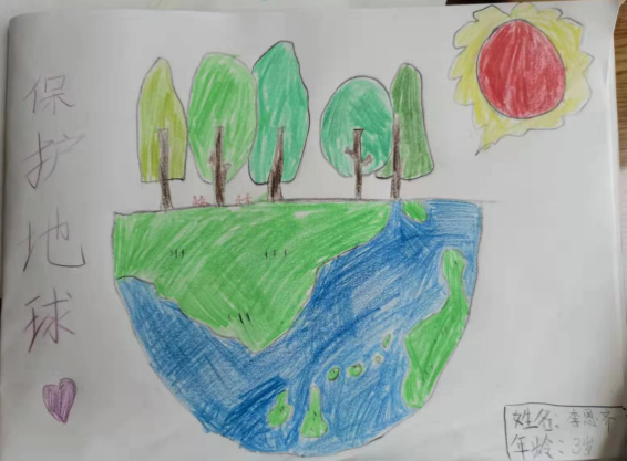 幼儿园小朋友世界地球日绘画作品