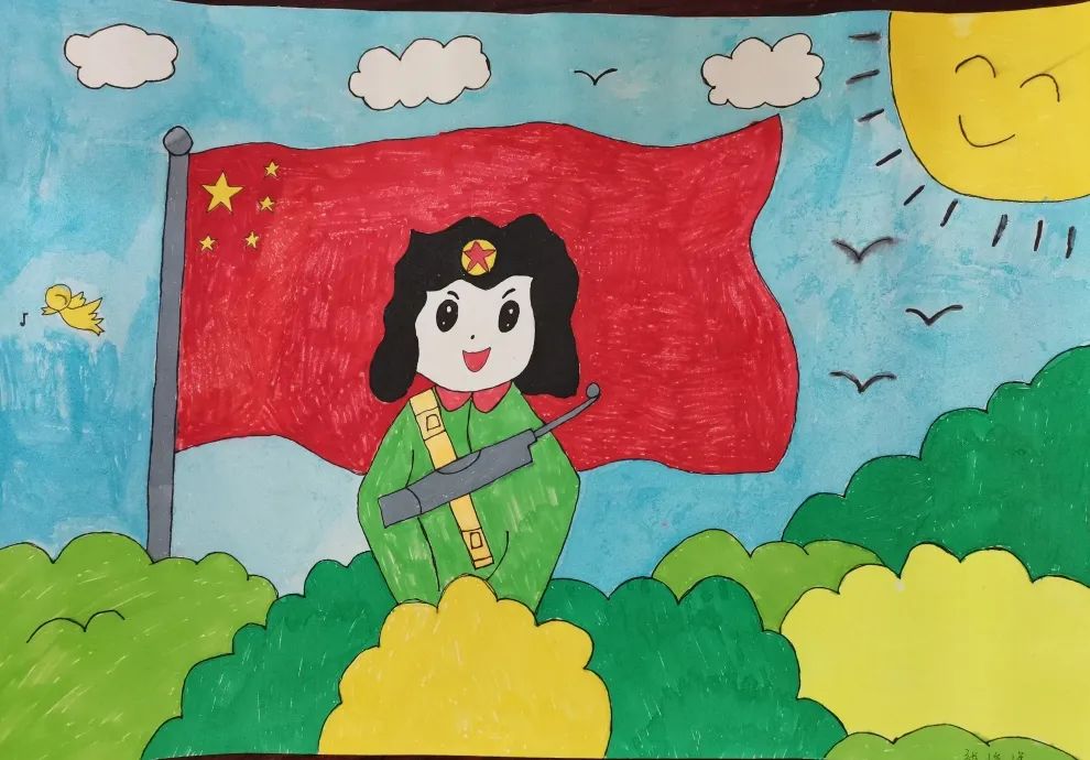 幼儿园学习雷锋精神榜样主题儿童绘画