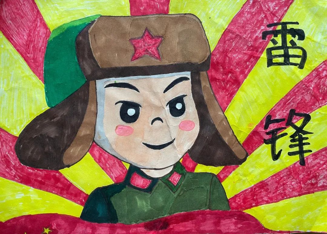 关于学雷锋绘画作品精选
